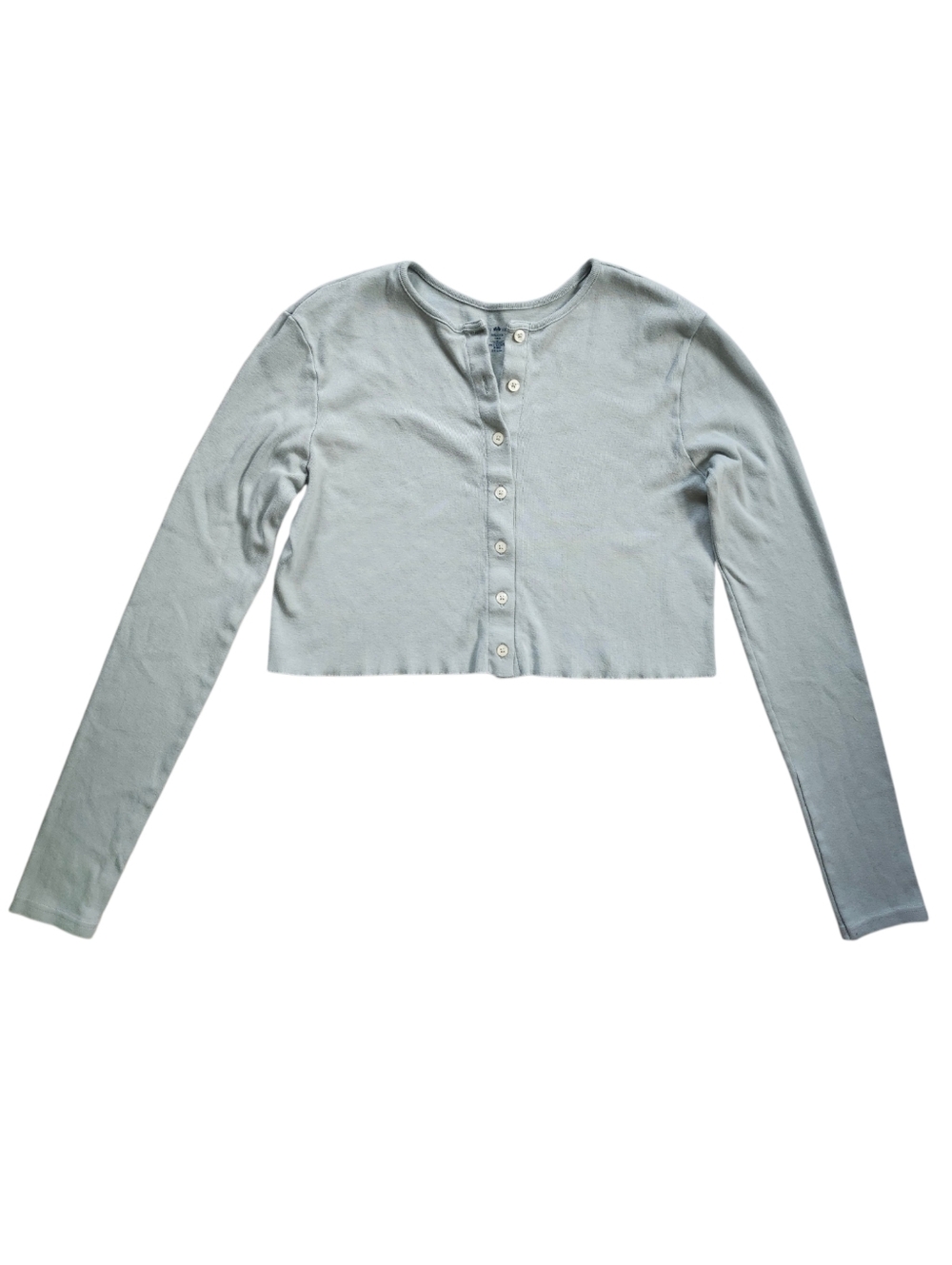Brandy Melville ribbed cropped lightweight shirt